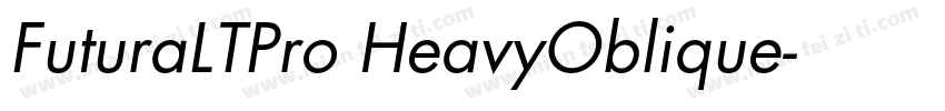 FuturaLTPro HeavyOblique字体转换